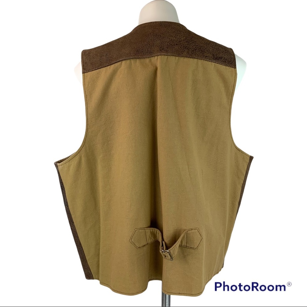 🎃SOLD🎃 SCULLY Vintage Leather Concho Vest Unisex Western Tassel Fringe XL - Picture 4 of 13